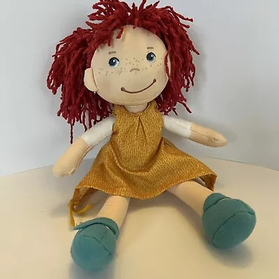 HABA German Doll Lilli & Friends Red Hair Girl Freya  Yellow Dress Soft Doll 12” • $8.75