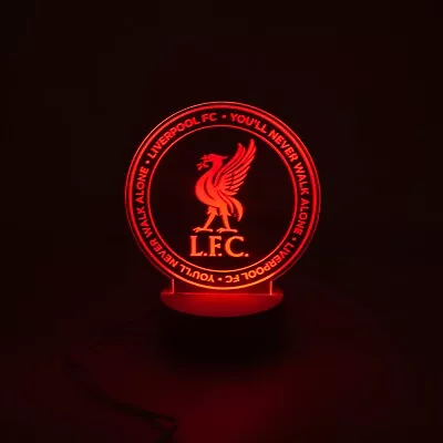 £17.99 • Buy Liverpool FC Official LED USB Crest Bedroom Desk Lamp YNWA
