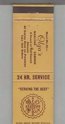 Matchbook Cover - New Jersey - Olga's Restaurant Marlton N J • $4.95