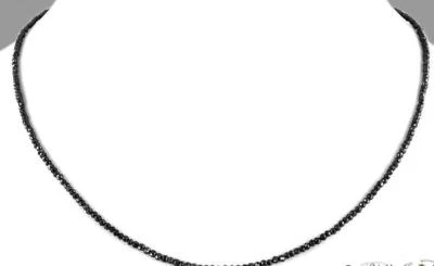 $170.10 • Buy 3 Mm 18 Inches Black Diamond Roundel Beads For Necklace Length ! Beautiful Gift