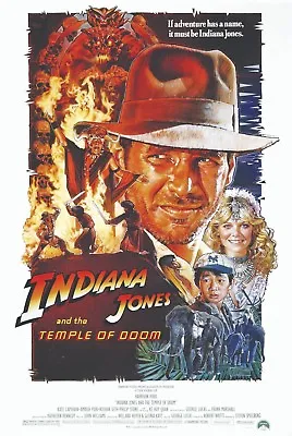 $15.95 • Buy Indiana Jones And The Temple Of Doom (1984) Movie POSTER | 6 Sizes Available |#2