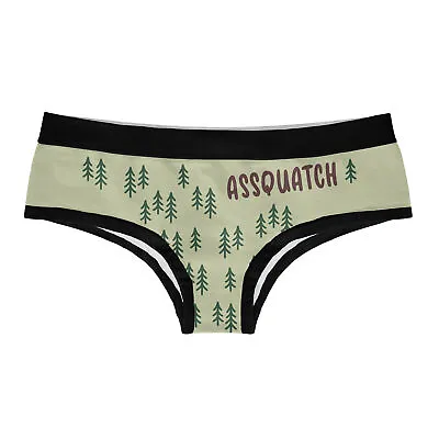Womens Assquatch Panties Funny Bikini Brief Sassquatch Bigfoot Butt Graphic Cool • $7.70