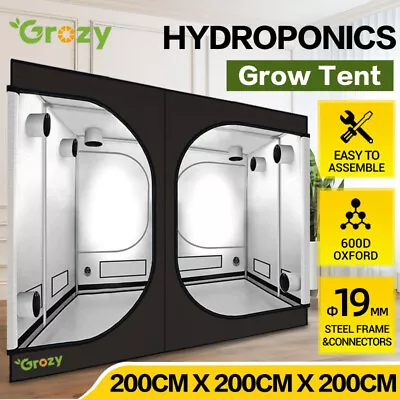 GROZY 2x2x2M GROW TENT ROOM FOR HYDROPONICS INDOOR GROW SYSTEM LED LIGHTING KIT • $329