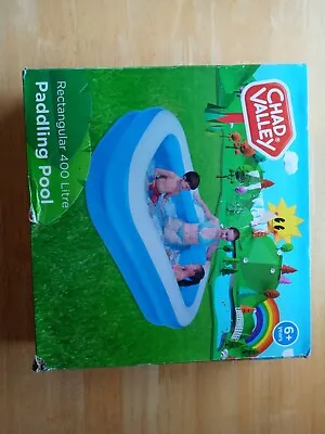 Chad Valley Rectangular Paddling Pool - 400L  IDEAL CHRISTMAS PRESENT • £24