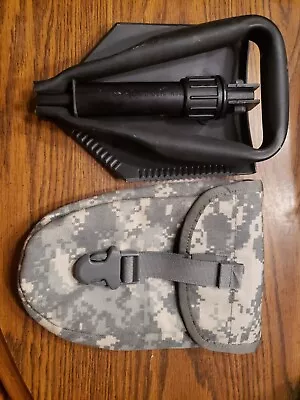 AMES USGI Military E TOOL ENTRENCHING TOOL SHOVEL W ACU COVER CARRIER • $49.99