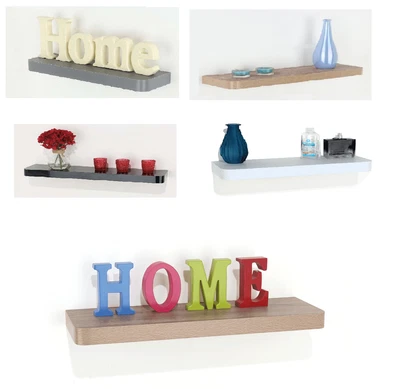 £60.15 • Buy Wooden Wood Floating Shelf Wall Storage Shelves Unit Home Display Decoration Kit