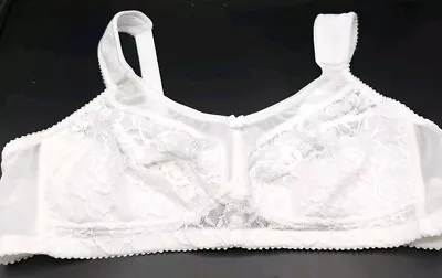 MISS MARY OF SWEDEN COTTON LACE NO WIRE FULL CUP LIFT UNDERBURST BRA 44B  Mint • £14.99