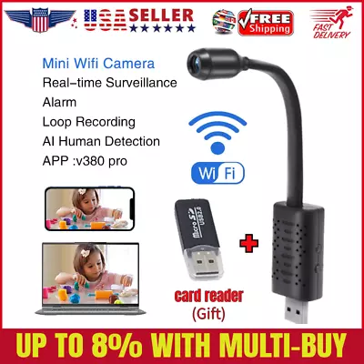 Mini Wireless Hidden Spy Camera Wifi IP Cam Home Security Night Vision HD US • $18.59