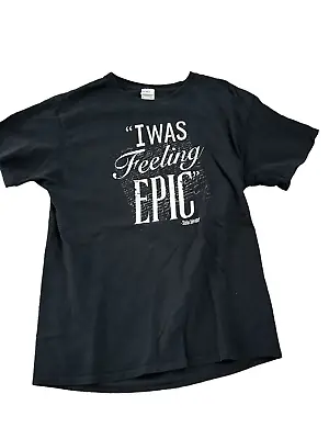 Vampire Diaries I Was Feeling Epic Black T-Shirt Women Short Sleeve Size L • £18.49
