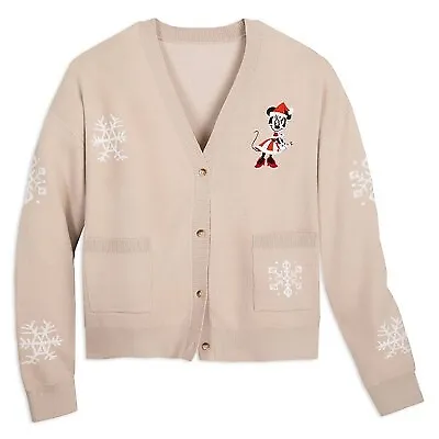 Women's Disney Minnie Mouse Holiday Cardigan - M - Disney Store • $20.99