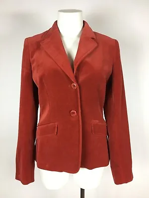 WEEKEND MAX MARA ITALY Coral Velvet Two Button Jacket Blazer 6 • $60