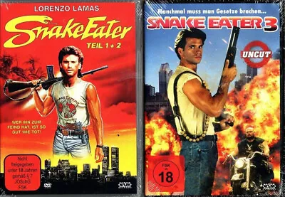 Snake Eater 1-3 DVD NEU + OVP  Lorenzo Lamas     20 % Rabatt Beim Kauf Von 4 • £17.16