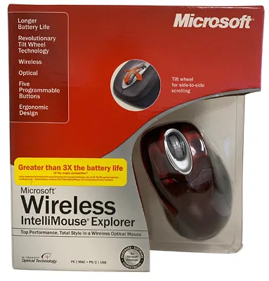 Microsoft Wireless Intellimouse Explorer Crimson M03-00069 **Same Day Ship* • $122.50