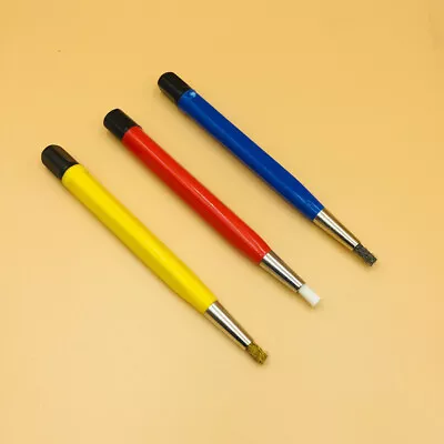3PCS Practical Copper Steel Scratch Brush Pen Watch Repair Rust Removal Tools • $14.24