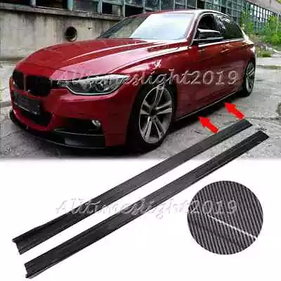 For BMW F30 E92 E90 E91 E36 E30 328i 335i Carbon Fiber Side Skirt Extension Lip • $59.95