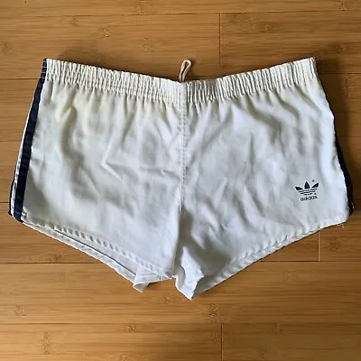 Adidas 70s 80s  Swim Shorts Vintage Retro Rare Trefoil 1980s Mens M US32-34 • $212.31