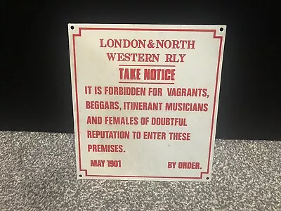 London And North Western Railway Sign Notice Metal Railway Sign • £19.99