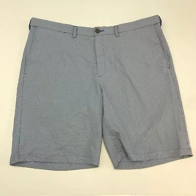 Haggar Bermuda Shorts Men's Size 40 Navy White Black Herringbone Flat Front • $15.95