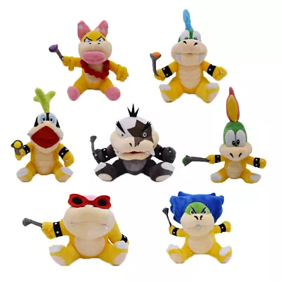 Super Mario Bowser Koopa Lemmy Morton Roy Wendy Iggy Ludwig Plush Toy Kids Gift • $27.99