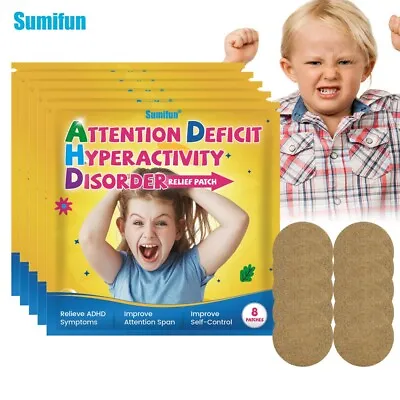 Hyperactivity Treatment 8pcs Patch Paediatric ADHD Kids Sticker Focus Attention • £3.59