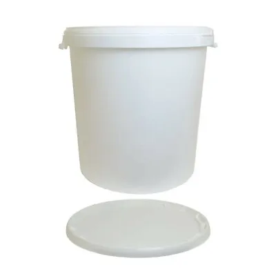 27.5 Litre Plastic Bucket Container With Tamper Evident Lid & Metal Handle • £13.99