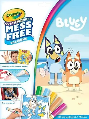 Crayola | Colour Wonder | Bluey Colouring Kit | 5 Markers | Non-Toxic • £6.99