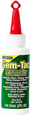 59ml Gem-Tac Glue For Applying Crystals Needle Precision Tip Bottle Fashion DIY • $43.48