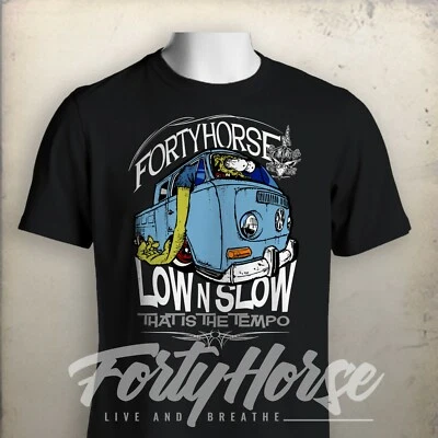 $22.95 • Buy VW Shirt/Hoodie - Low N Slow Bay Window Kombi Dual Cab