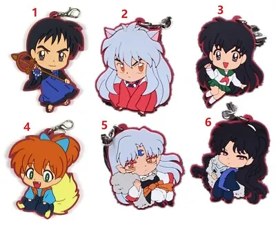 Japan Anime Sesshoumaru Miroku Kagome Rubber Strap Charm Keychain Cosplay Gift • $6.98