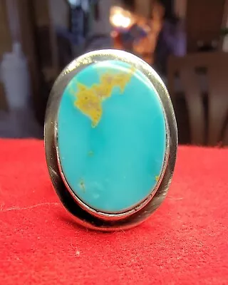 Vintage Sterling Silver Turquoise Ring Size 7 • $136.77