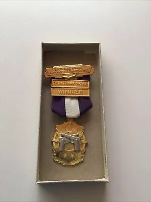 Vintage 1969 351st Civil Affairs Pistol Team Championship Winner Medal 4-1 • $9.99
