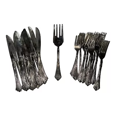 🔥 VTG W.M Rogers & Son Silverware Lot Of Damaged / Stained Forks & Knives 🔥 • $29.95