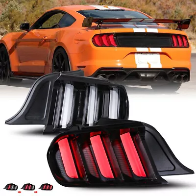 LED Tail Lights For 2015-2023 Ford Mustang Sequential Bar Trun Signal Clear Lens • $272.75