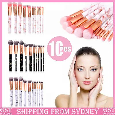 $6.33 • Buy Professional Makeup Brush Set Foundation Blusher Cosmetic Make-up Brushes 10pcs