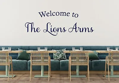 PERSONALISED Wall Sticker  Welcome To  Sign Customised Pub Decal Decor Transfer • £15.95