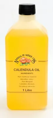 Calendula Oil- Cold Pressed  Oil - Base Oil 1 Litre - Natural By Nature  • £34.45