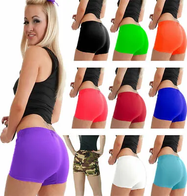 £5.99 • Buy Womens Ladies Girls Neon Lycra Stretchy Sexy Hot Pants Dancing Party Shorts 