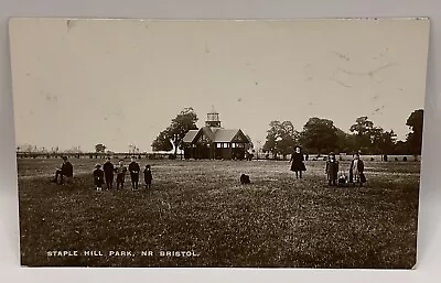 Old Postcard Staple Hill Park Near Bristol Real Photograph. • $21.06