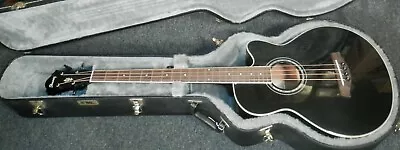 Ibanez AEB10BE-BK-14-02 Black Acoustic Electric Bass With Case Used • $400