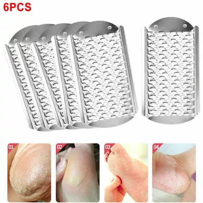 6pc Foot File Callus Replacement Blades Pedicure Rasp Stainless Steel Big Hole • $11.99