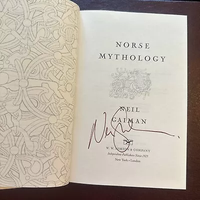 $89.99 • Buy Norse Mythology By Neil Gaiman (2017, Hardcover) SIGNED - FREE SHIPPING