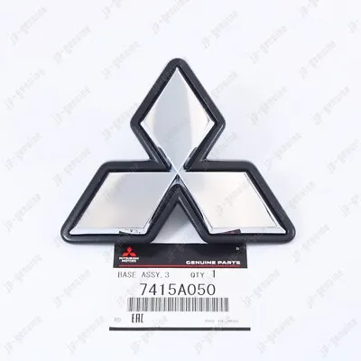 OEM Genuine MITSUBISHI LANCER EVOLUTION Front Three Diamonds Chrome Emblem Badge • $50.50