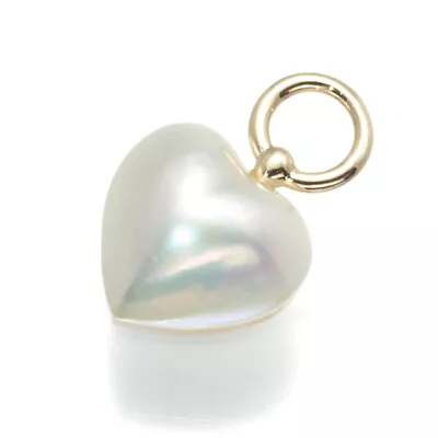 Auth TASAKI Pendant Mabe Pearl Heart 18K 750 Yellow Gold • $253.56