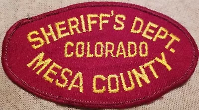 CO Mesa County Colorado Sheriff Patch (4.75In Long) • $4.75