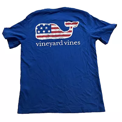 Vineyard Vines T Shirt Adult Small Graphic Short Sleeve Blue Pocket Tee Mens • $10.19