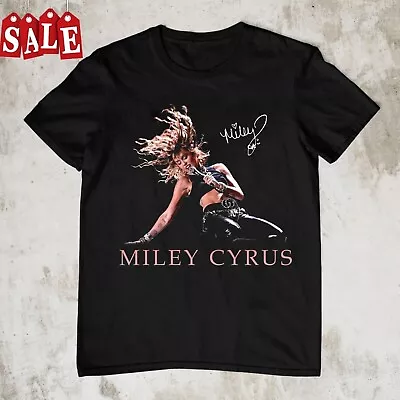 Miley Cyrus Singer Album Cotton Black S-5XL T-Shirt 1D1387 FREESHIP • $18.99