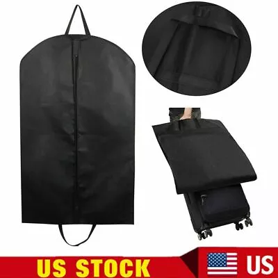 Travel Suit Bag Garment Bag Long Dress Black For Hanging Clothes Carrier Cover • $7.80