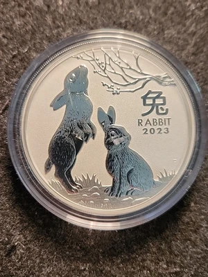 $269.95 • Buy 2023 Lunar Rabbit 5oz Silver Coin New Release Perth Mint Sent Tracked Post. 