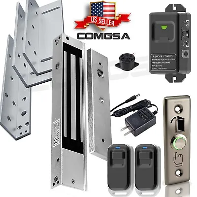 Access Control System Door Entry Electric Magnetic Lock 600LB Lz Bracket Buzzer • $189.99