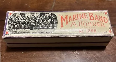 Vintage M. Hohner Marine Band Harmonica No. 1896 - Key Of C Original Box • $60